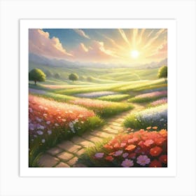 Path Through The Meadow Art Print