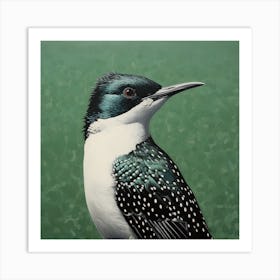 Ohara Koson Inspired Bird Painting Cuckoo 1 Square Art Print