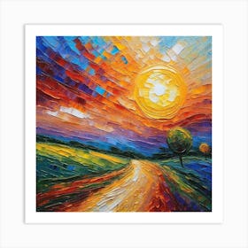 Sunset Road Art Print