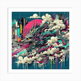 Dragon In The Sky 2 Art Print