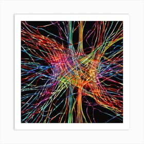 Abstract Of Colorful Lines 1 Art Print