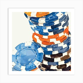 Poker Chips 2 Art Print