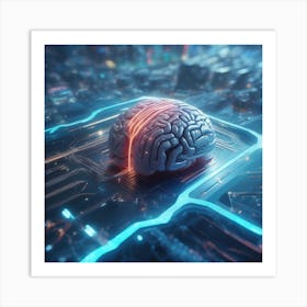 Brain On A City 5 Art Print