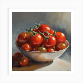 Tomatoes In A Bowl 2 Art Print