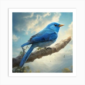 Blue Bird 2 Art Print