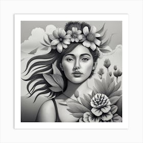 Black And White Painting Art Print