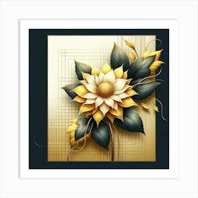 Abstract Flower Painting 12 Art Print