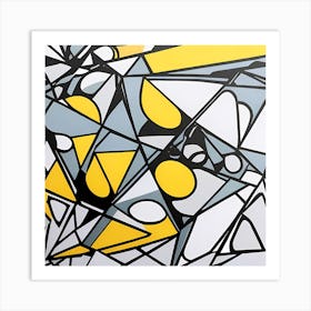 'Yellow Triangles' Art Print