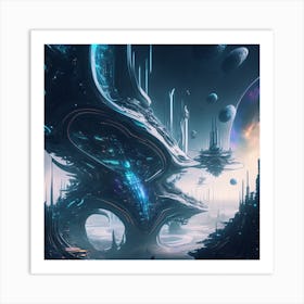 Futuristic City 29 Art Print