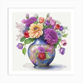 Flowers In A Vase 3 Art Print