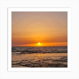 Sunset At The Beach Art Print