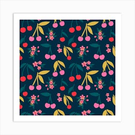 Cherry Pattern Art Print