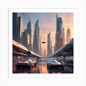 Futuristic Cityscape 6 Art Print