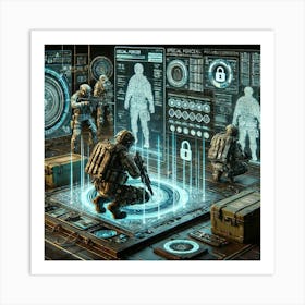 A Detailed Futuristic Scene Showing The Special Fo Art Print