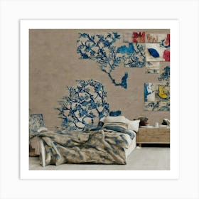 Blue Coral Wall Art Art Print