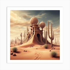 Cactus Desert 2 Art Print