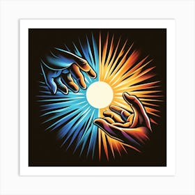 Hands Reaching For The Sun Art Print