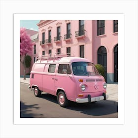 Default Pink Van Art 0 Art Print