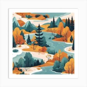 Autumn Landscape 1 Art Print