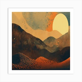 Desert Landscape Canvas Print Art Print