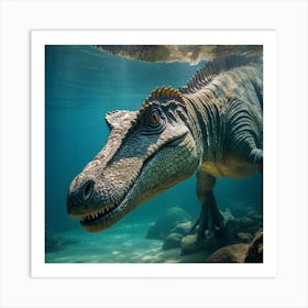 Dino Swim Art Print