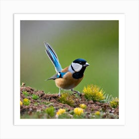 Tit on branch 26 Art Print