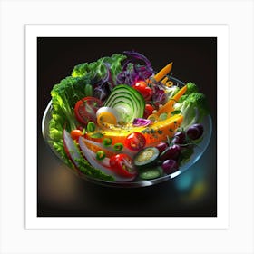 Colorful Salad In A Bowl Art Print