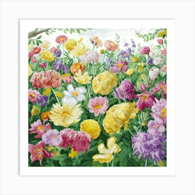 Flower Garden 1 Art Print