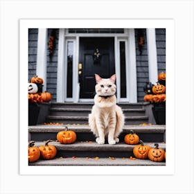 Halloween Cat 1 Art Print