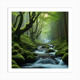 Mossy Forest 21 Art Print