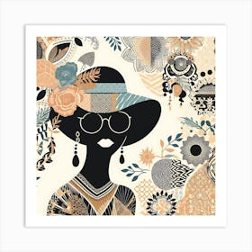 Lady In A Hat Art Print