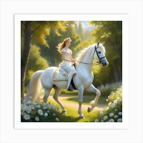 White Horse Art Print