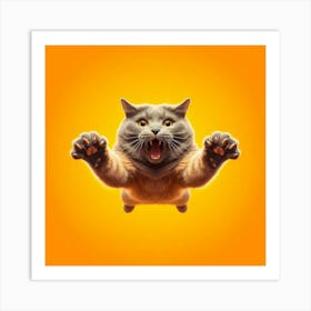 Cat With Claws Art Print