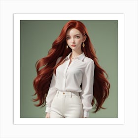 Red Haired Girl Art Print