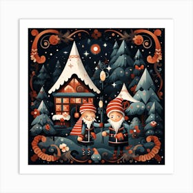 Christmas Santa Claus Art Print