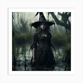 Witch In The Swamp Art Print