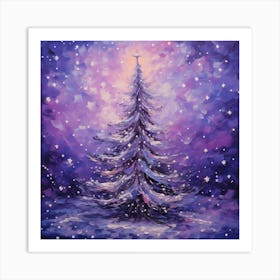 Violet Pine Symphony Art Print