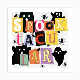 Spooktacular Abstract Halloween Design Art Print