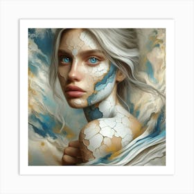 Girl With Blue Eyes 14 Art Print