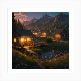 House In The Mountains 4 Art Print