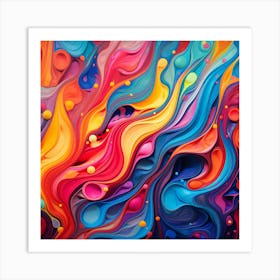 Abstract Colorful Abstract Painting 5 Art Print