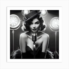 Burlesque Dancer Of The 1920s ~ Reimagined 11 Art Print