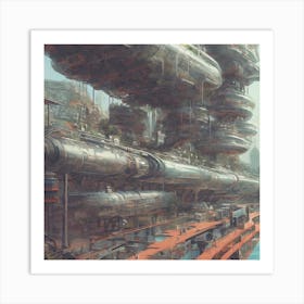 Futuristic City 6 Art Print