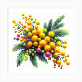 A branch of blooming mimosa 2 Art Print