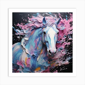 Pastel Horse Cascade Art Print