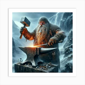 Dwarf Blacksmith Art Print