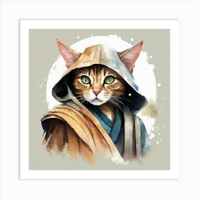 jedi cat Art Print