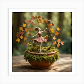 Ballerina In A Pot 1 Art Print