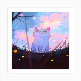 Feline Creative Cat Illustration 54 1 Art Print