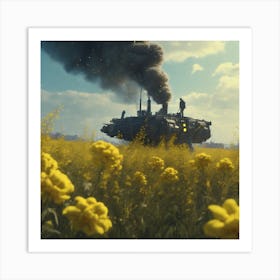 Field Of Yellow Flowers 21 Art Print